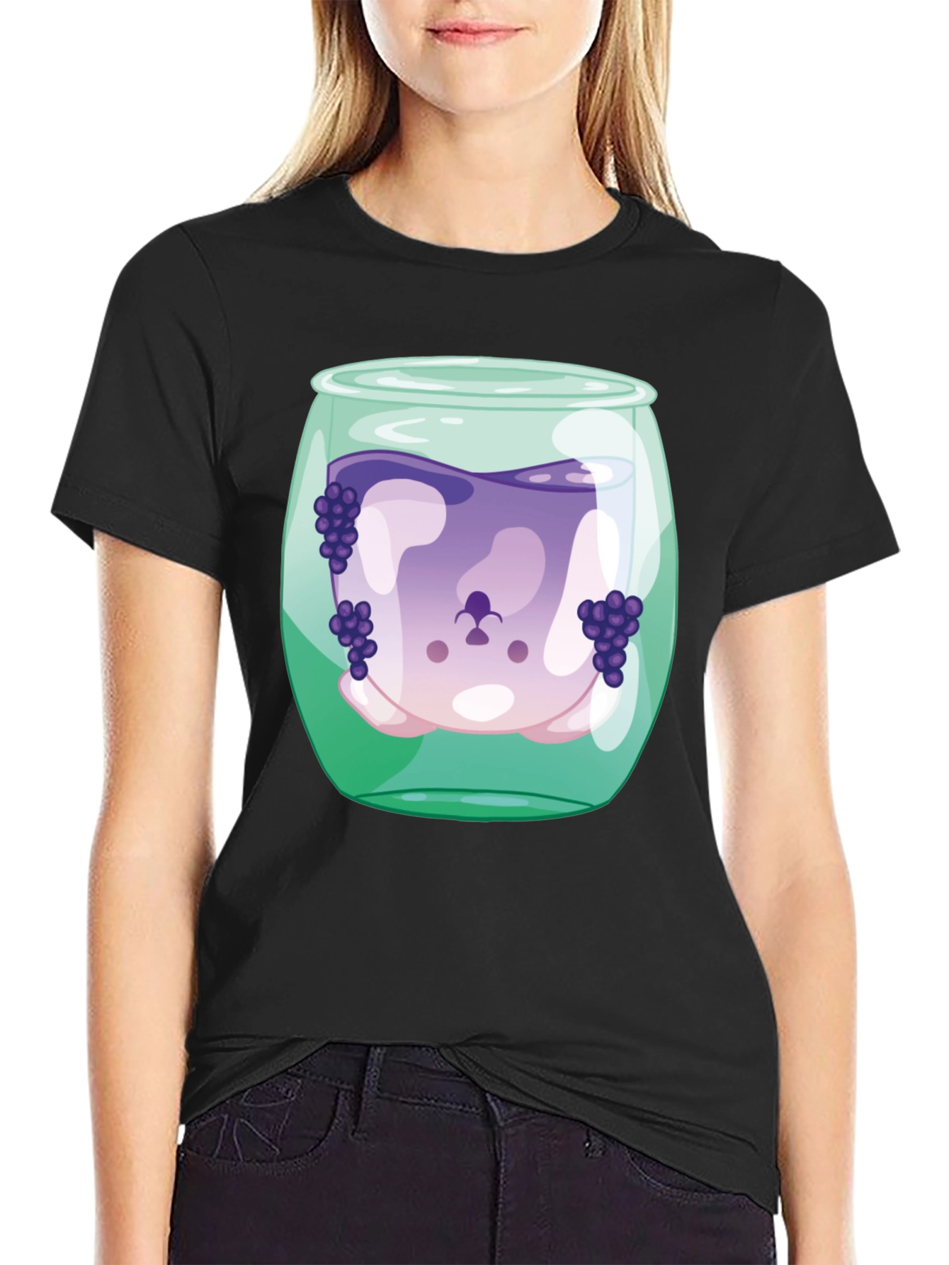 Grape Juice Dog Tee - Funny Graphic T-Shirt