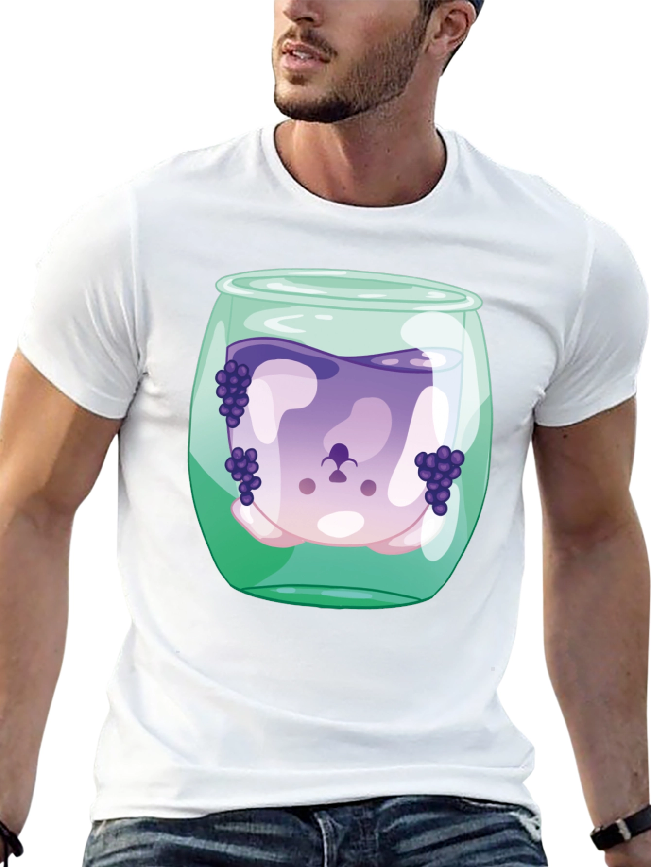 Grape Juice Dog Tee - Funny Graphic T-Shirt