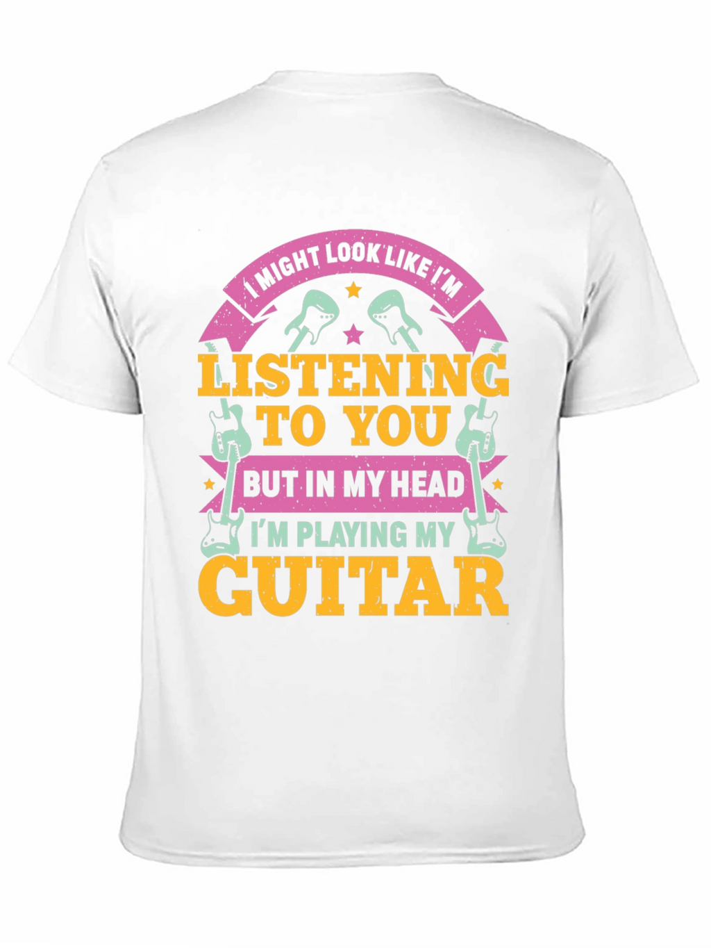Guitar Lover T-Shirt - Playing My Guitar Graphic Tee