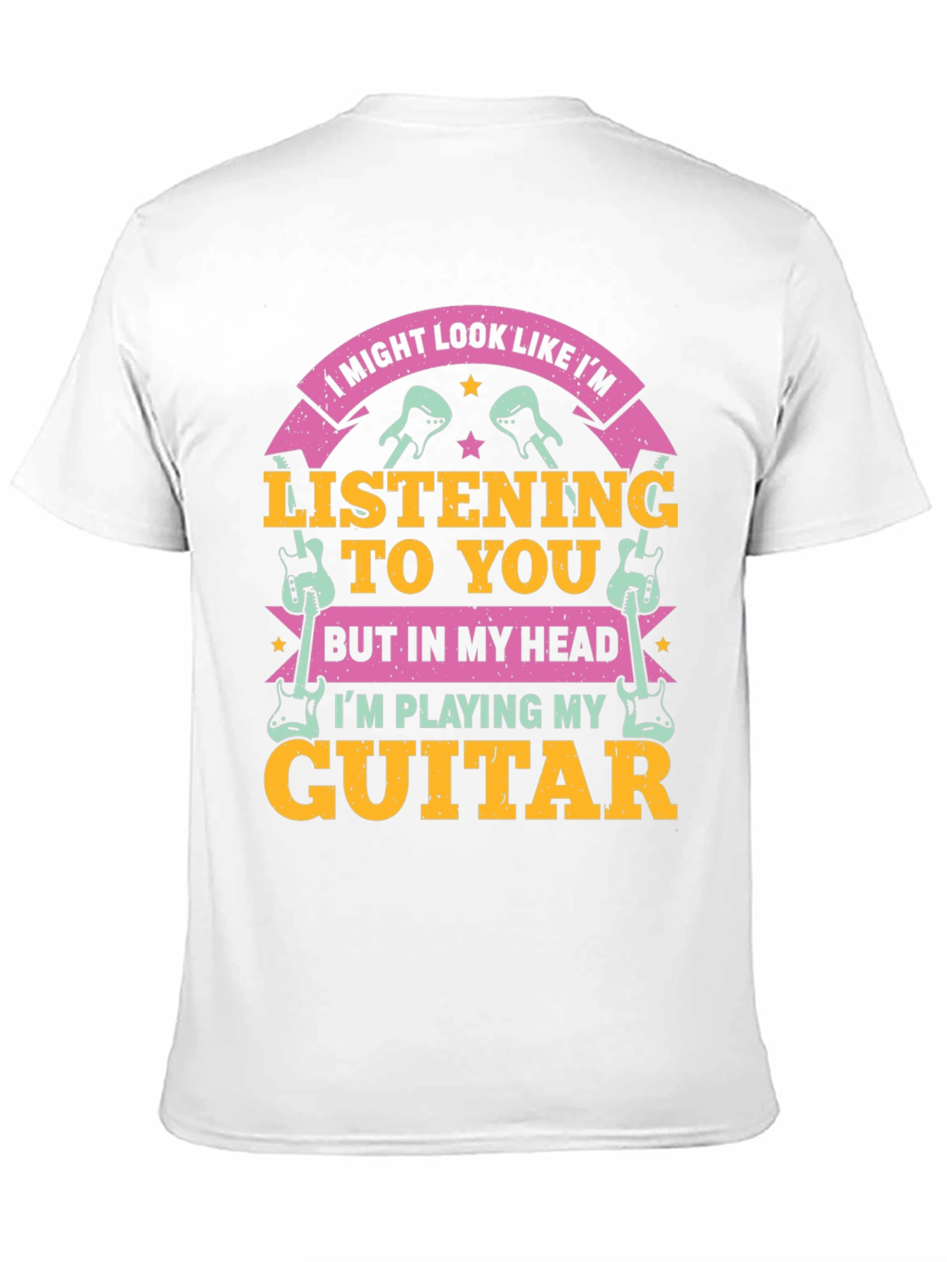 Guitar Lover T-Shirt - Playing My Guitar Graphic Tee