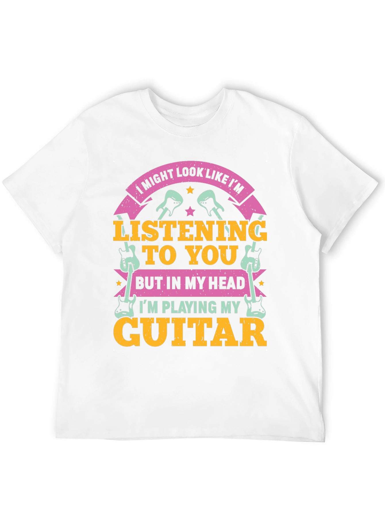 Guitar Lover T-Shirt - Playing My Guitar Graphic Tee