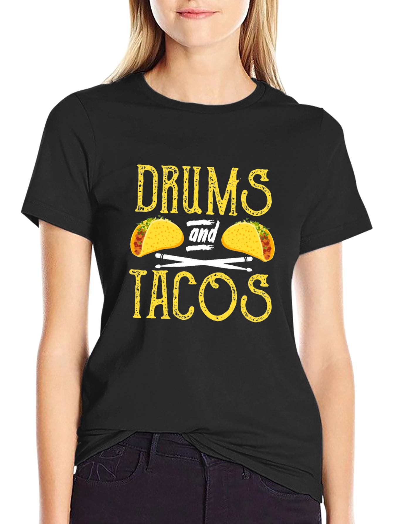 Drums and Tacos Graphic Tee - Music & Food Lover T-Shirt