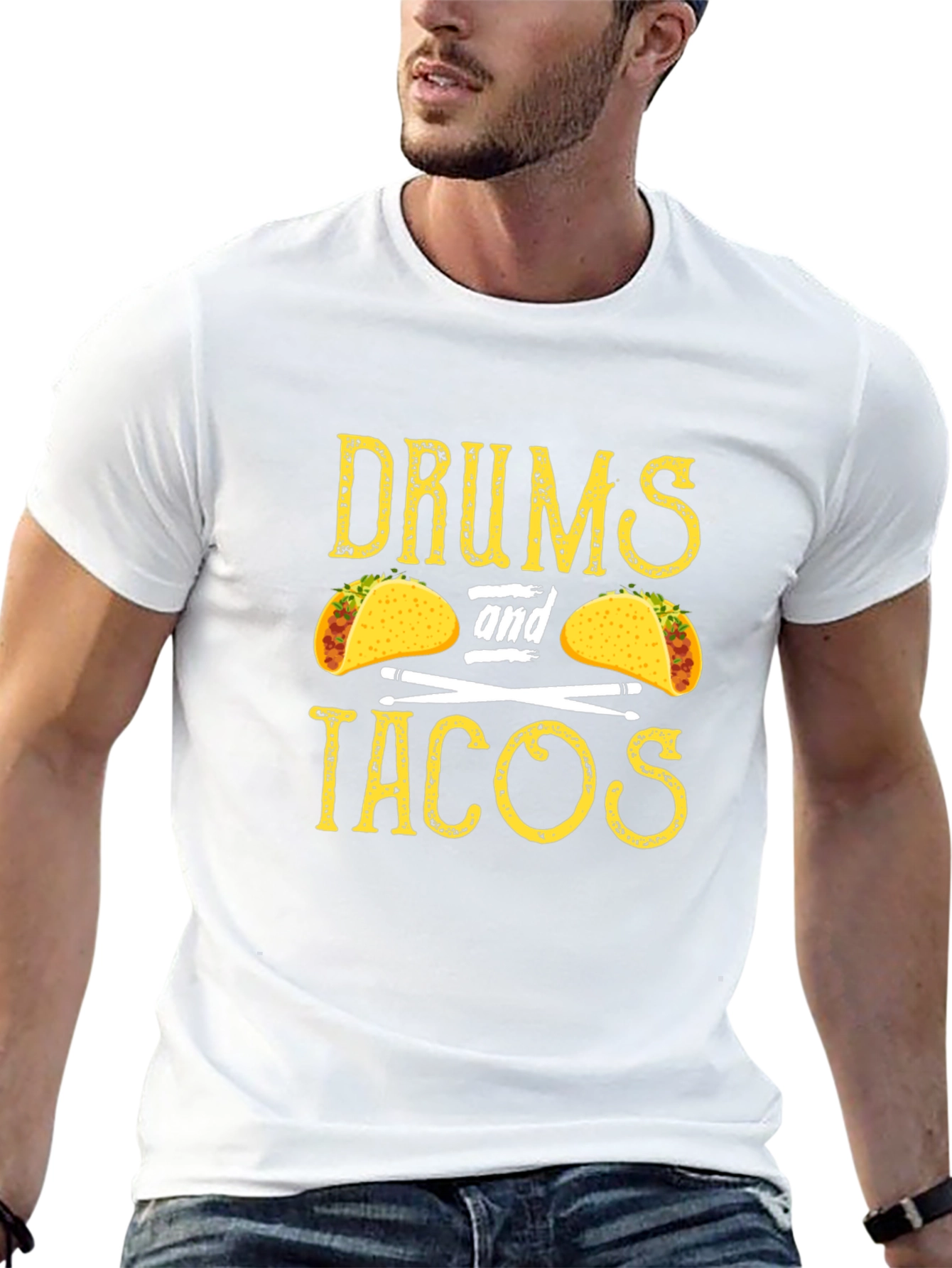 Drums and Tacos Graphic Tee - Music & Food Lover T-Shirt