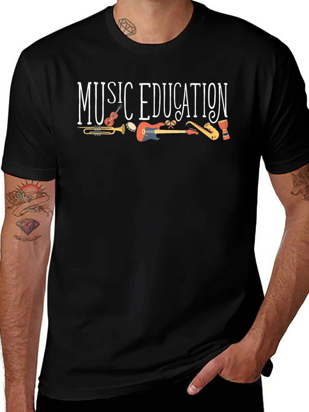 Music Education T-Shirt - Instruments Graphic Tee