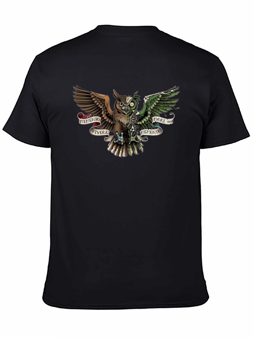 Memento Vivere Mori Owl T-Shirt - Unique Design