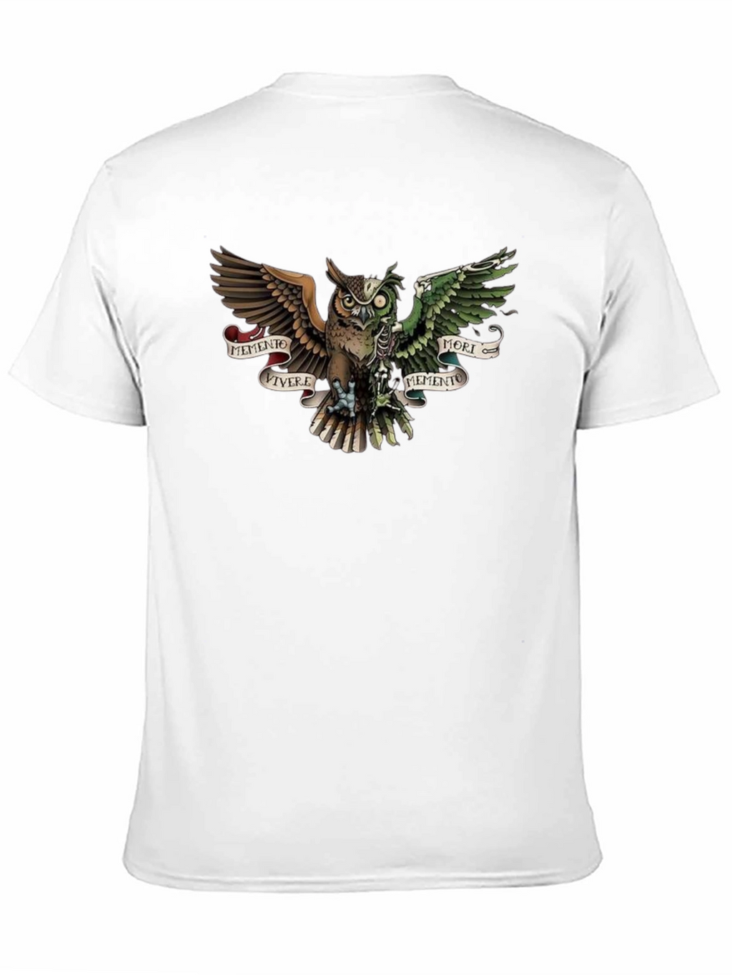 Memento Vivere Mori Owl T-Shirt - Unique Design