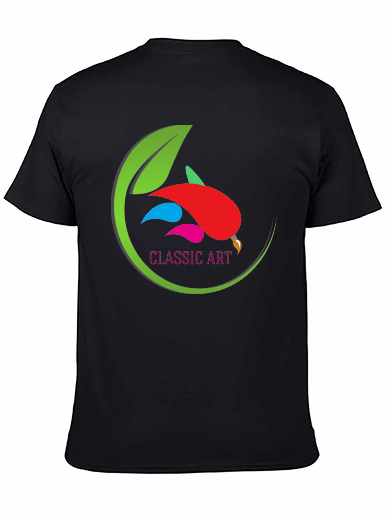 Classic Art Design Black T-Shirt