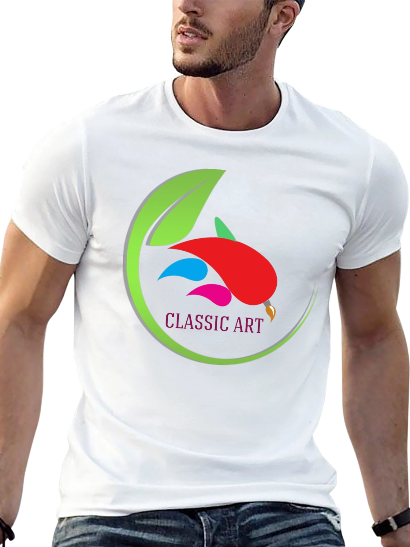 Classic Art Design Black T-Shirt