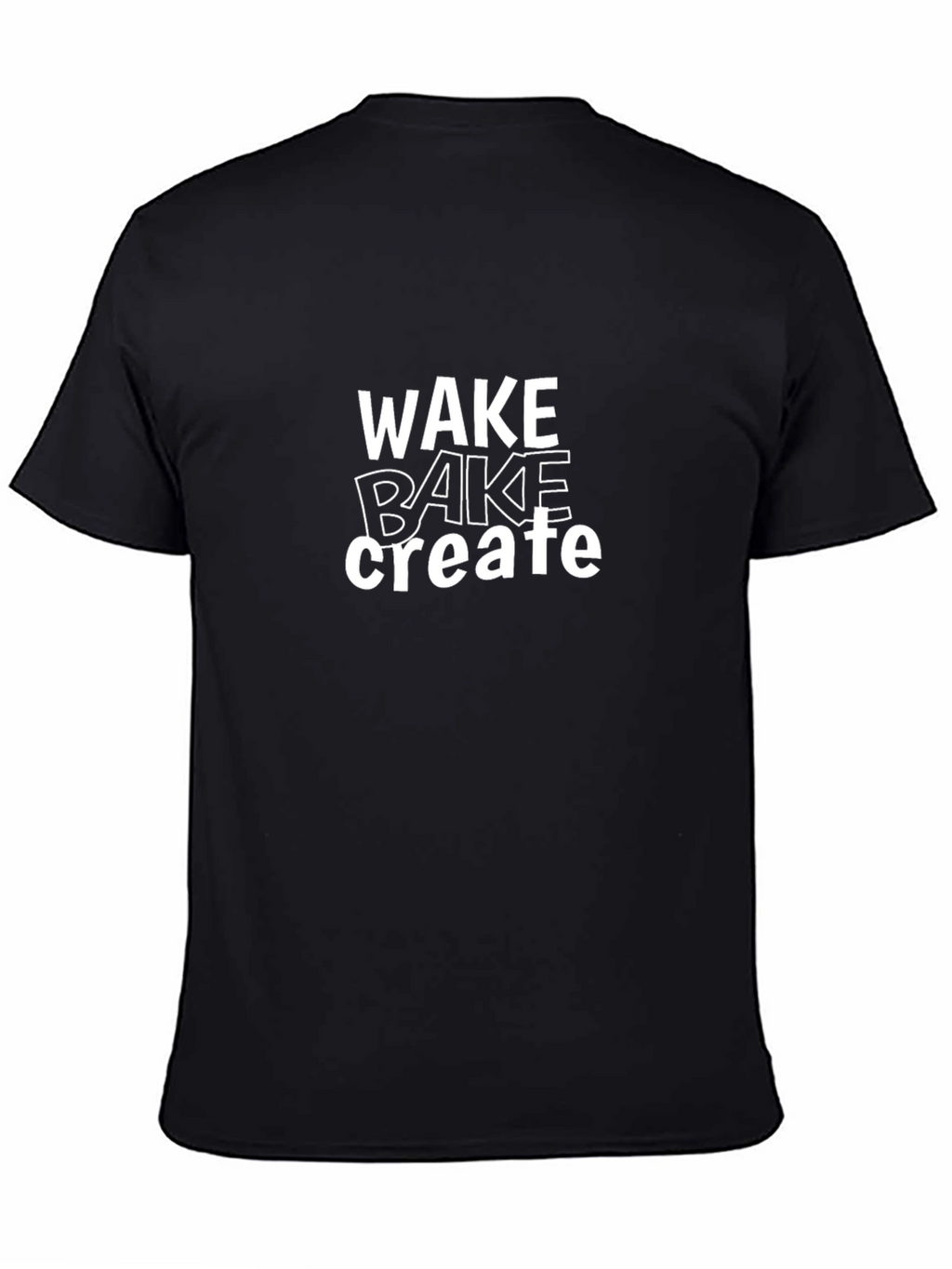 Wake Bake Create Black Graphic T-Shirt