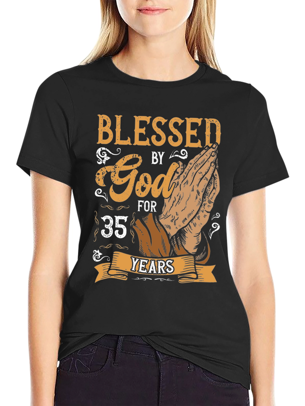 Blessed By God 35 Years T-Shirt