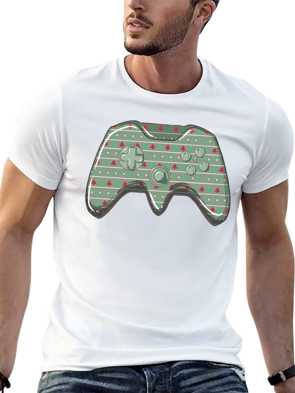 Christmas Game Controller Graphic T-Shirt