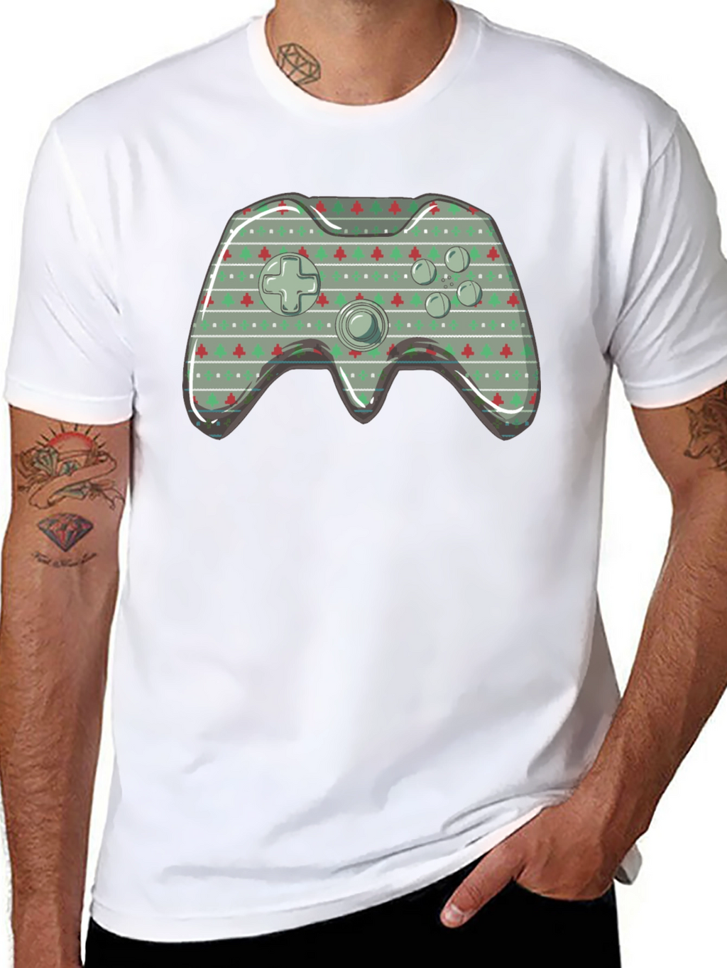 Christmas Game Controller Graphic T-Shirt