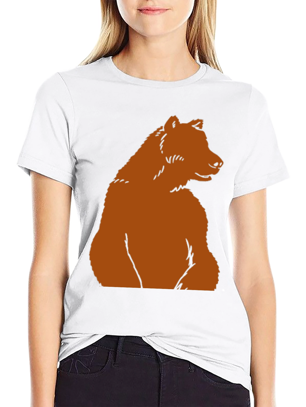 Bear Graphic Tee - Black Casual T-Shirt