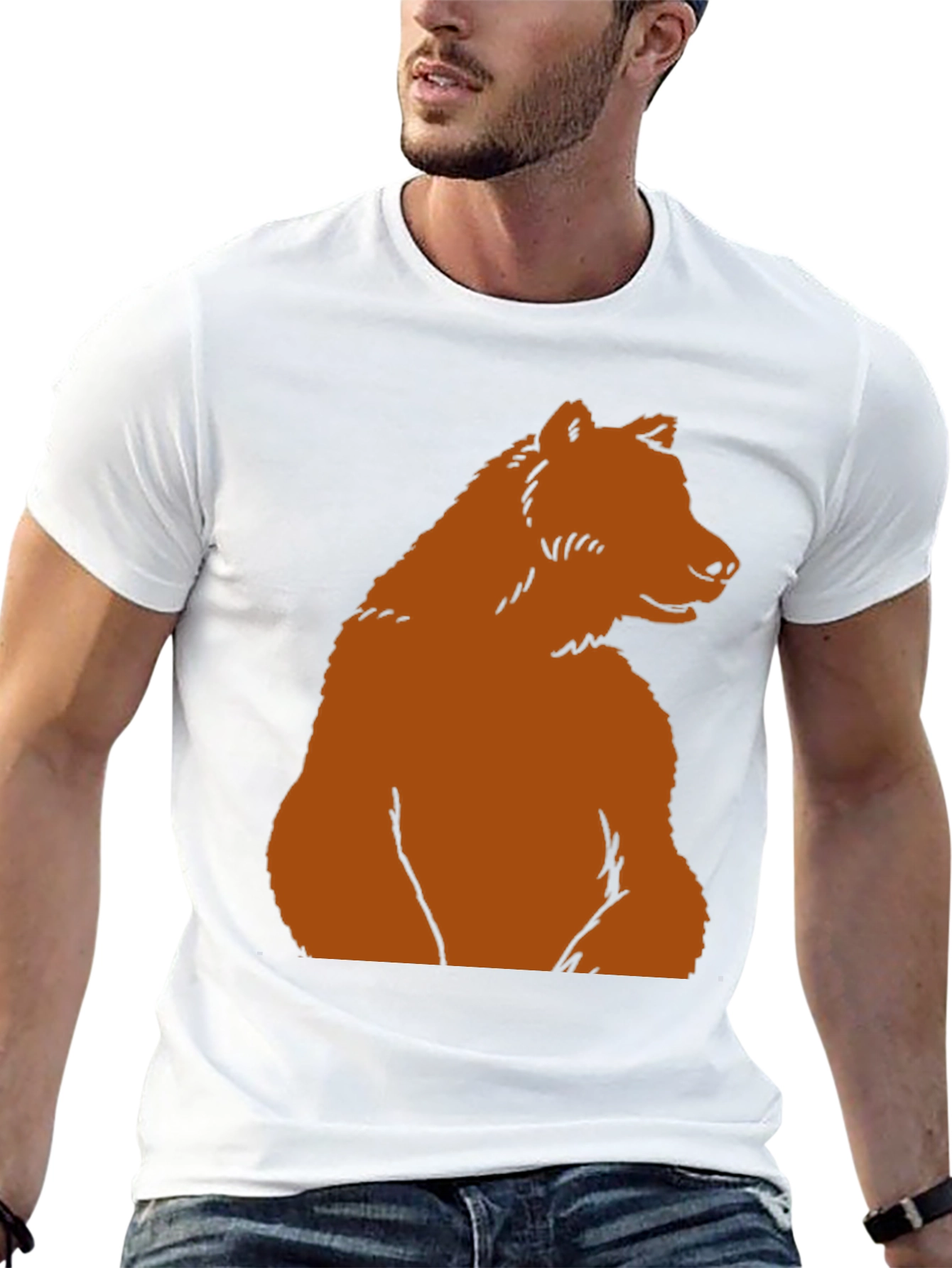 Bear Graphic Tee - Black Casual T-Shirt