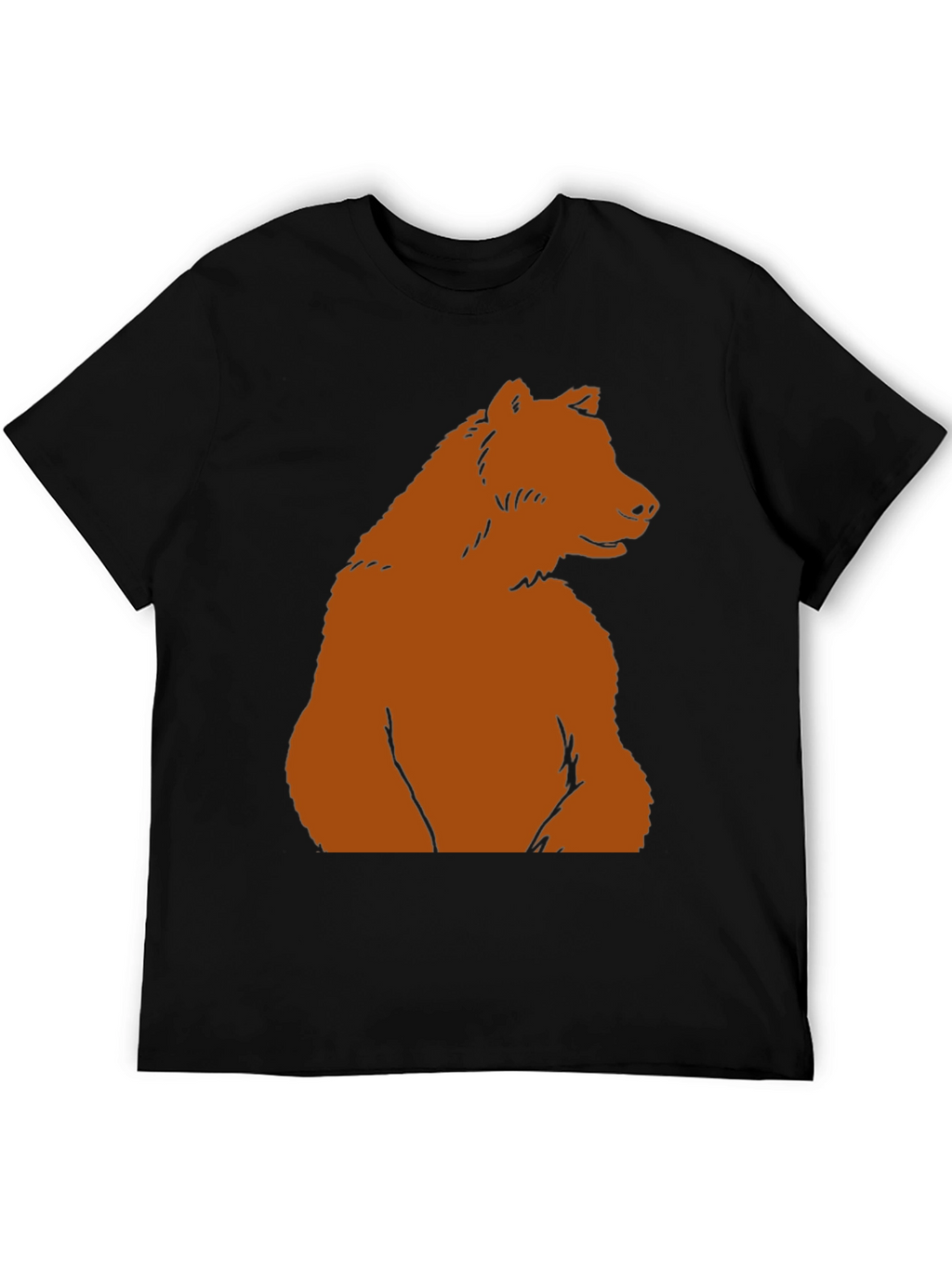 Bear Graphic Tee - Black Casual T-Shirt