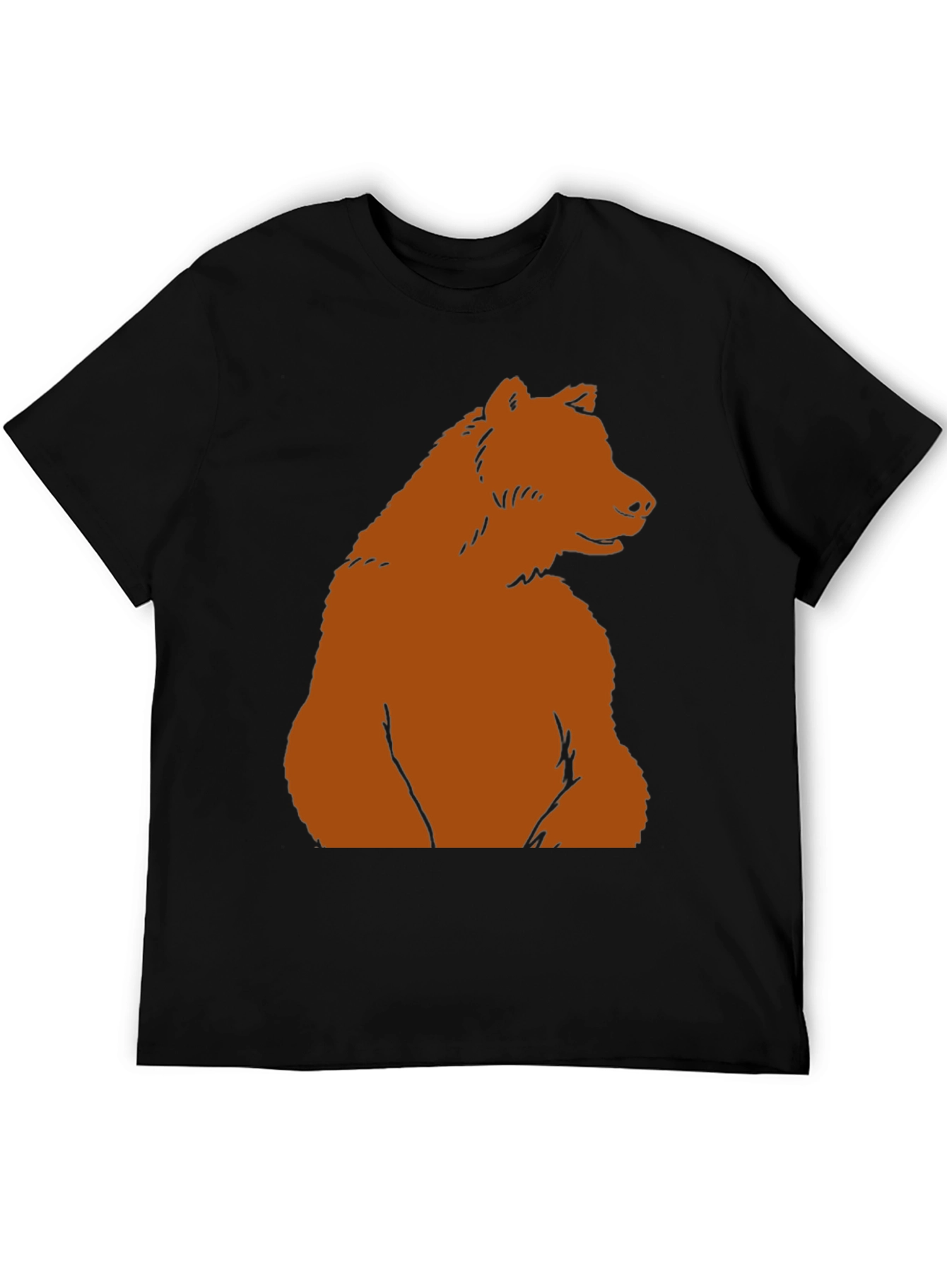Bear Graphic Tee - Black Casual T-Shirt