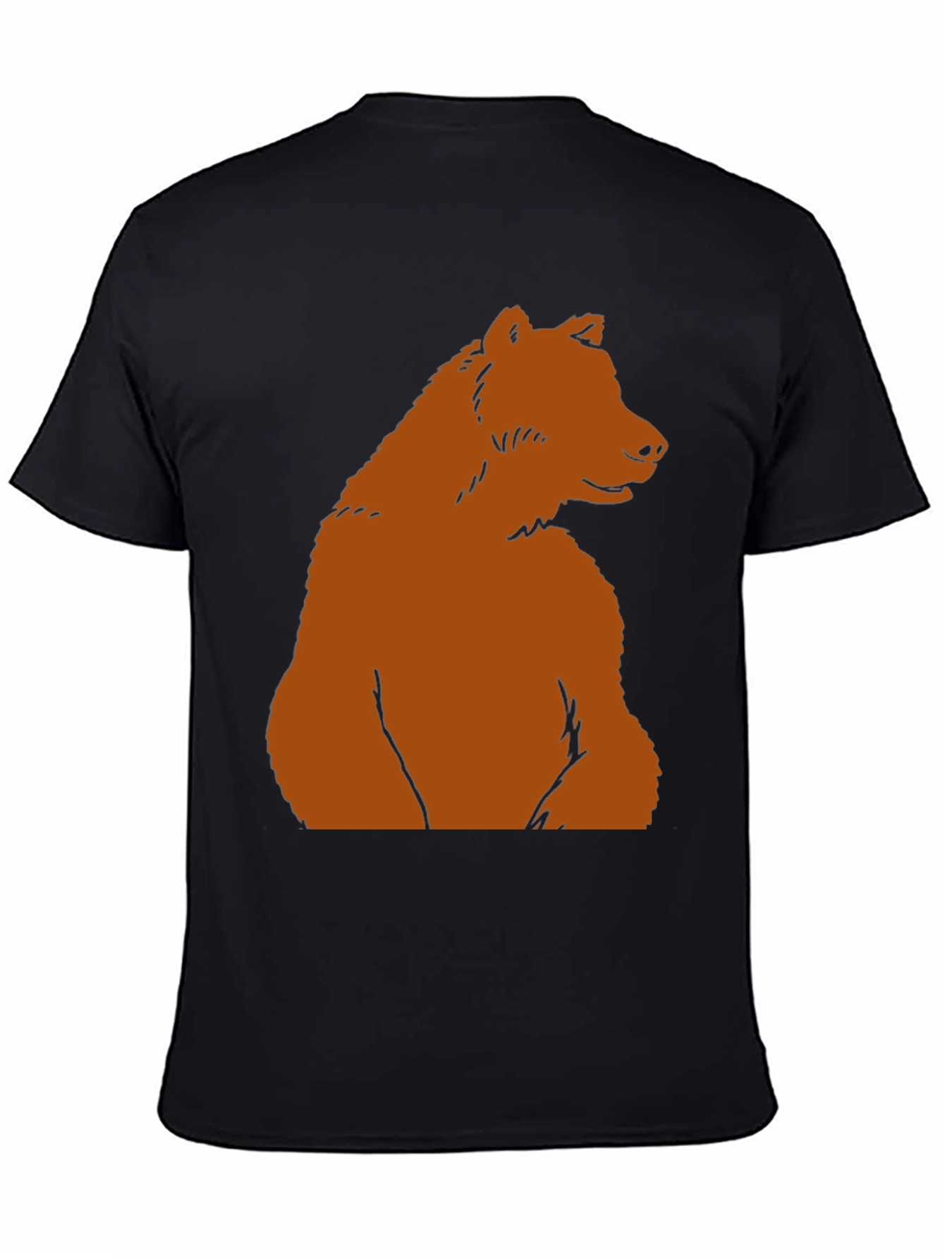 Bear Graphic Tee - Black Casual T-Shirt