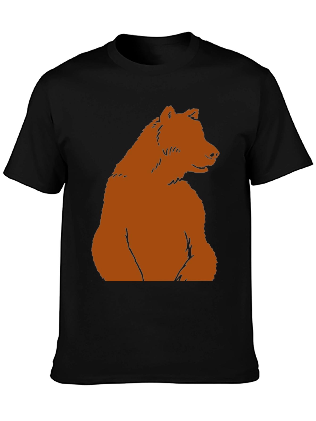 Bear Graphic Tee - Black Casual T-Shirt