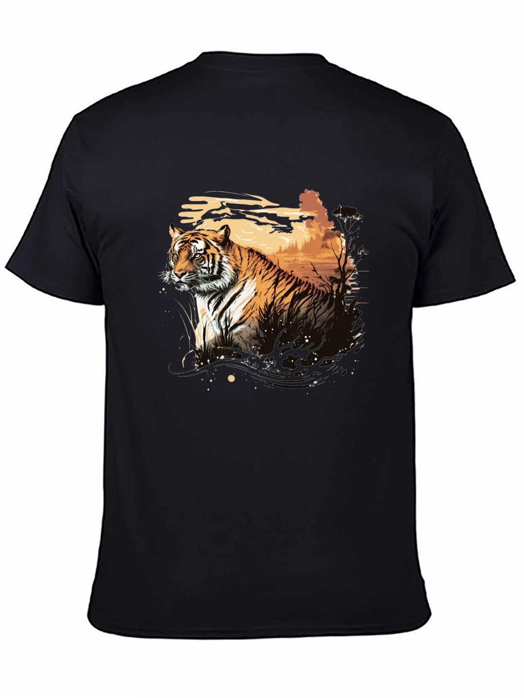 Tiger Graphic Black T-Shirt