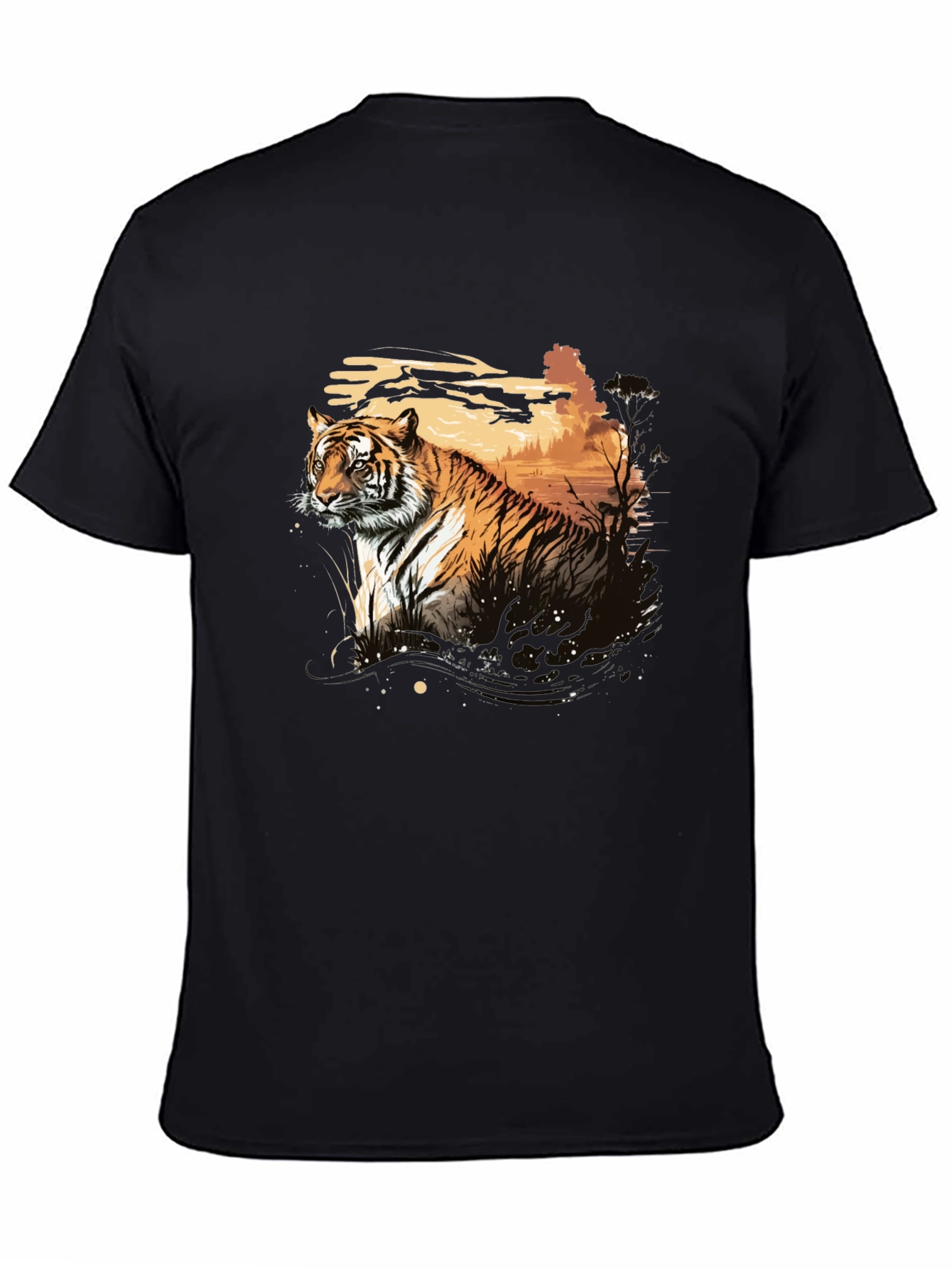 Tiger Graphic Black T-Shirt
