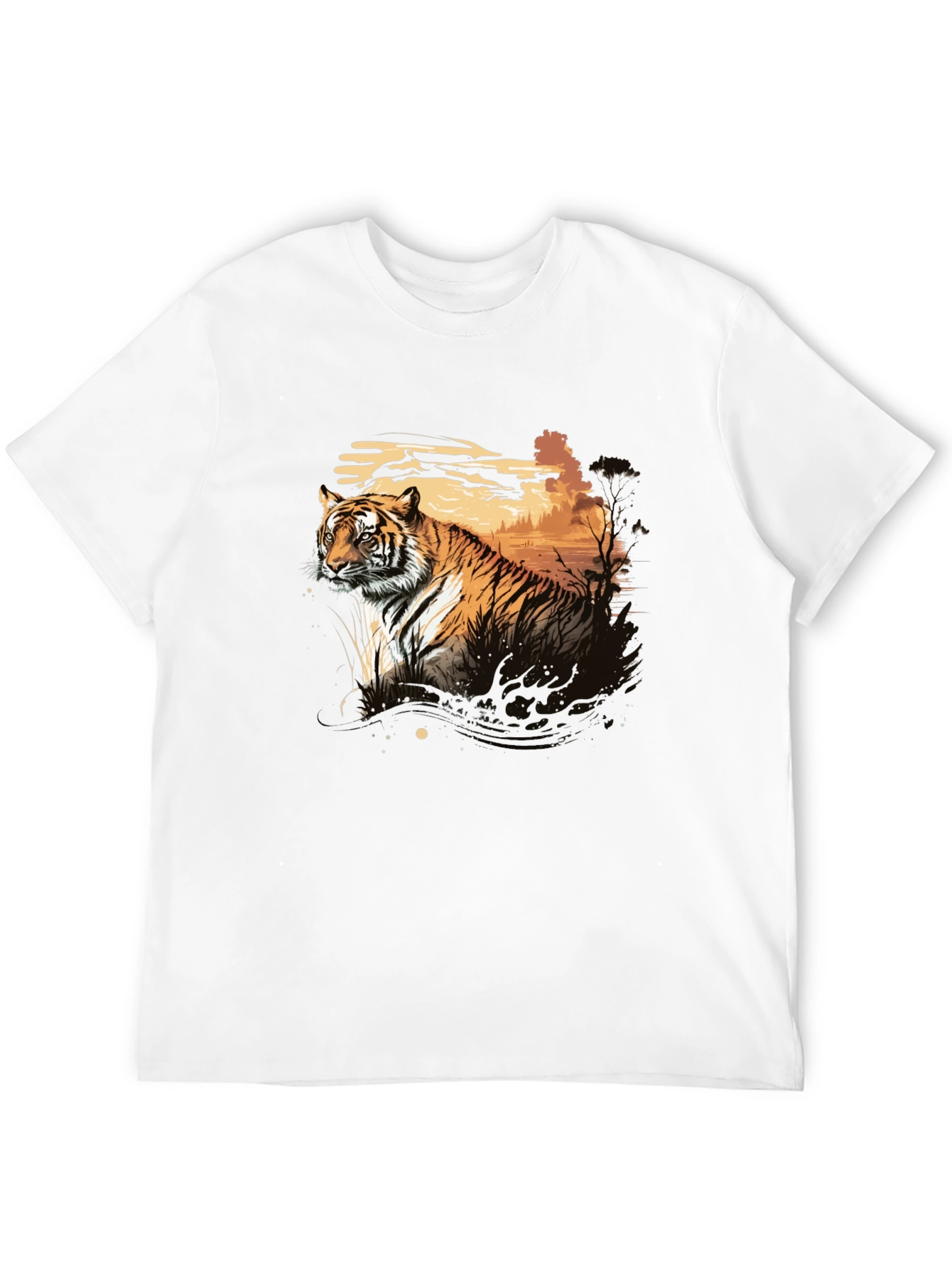 Tiger Graphic Black T-Shirt