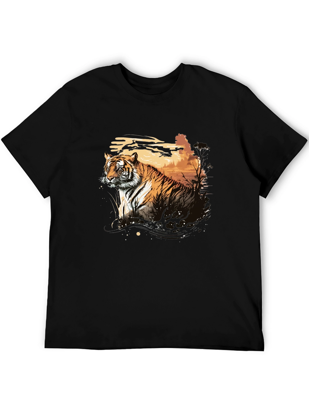 Tiger Graphic Black T-Shirt