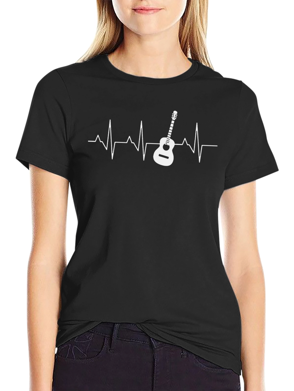 Guitar Heartbeat Graphic Tee - Musicians T-Shirt