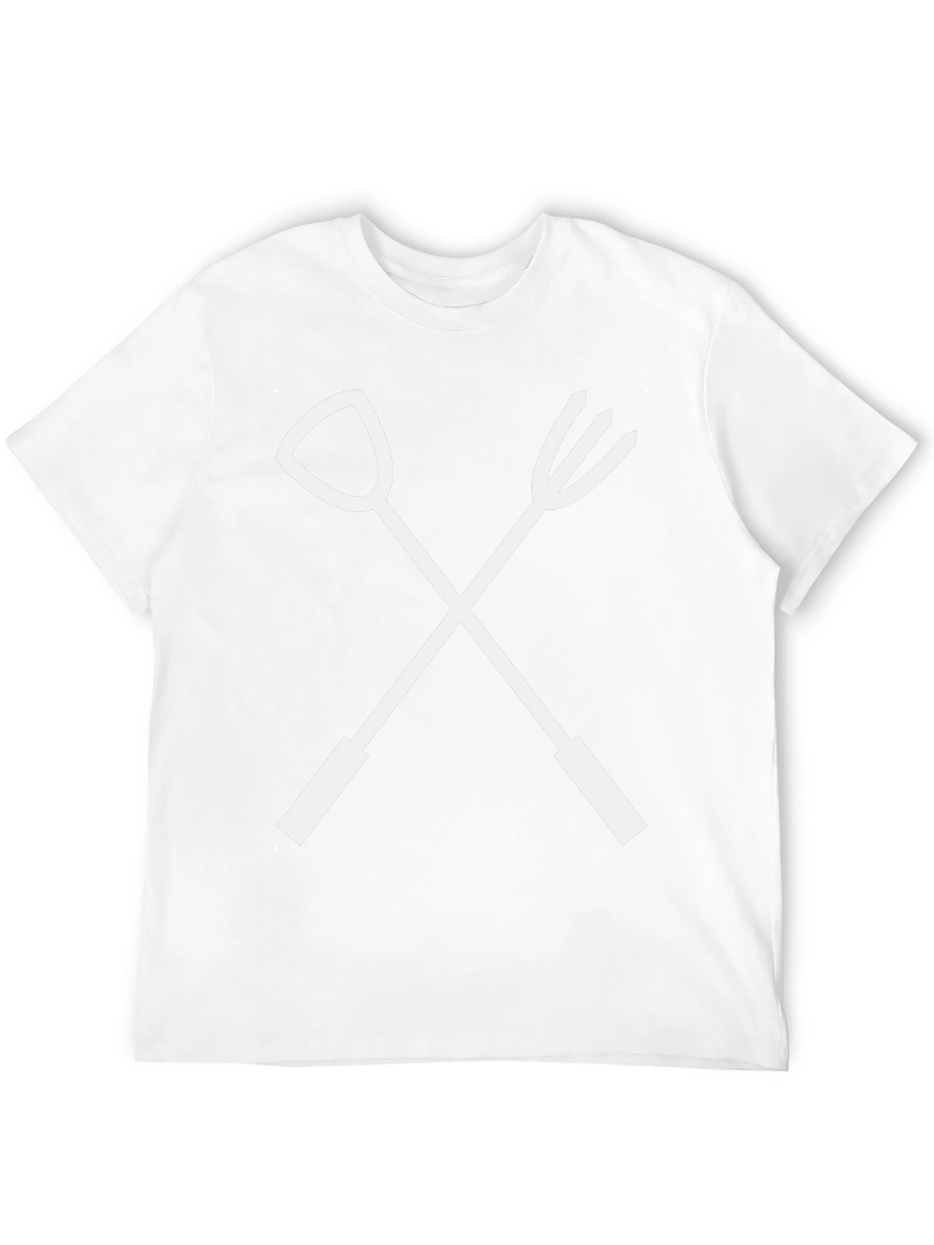 Gardening Tools Crossed T-Shirt - Black Cotton Tee