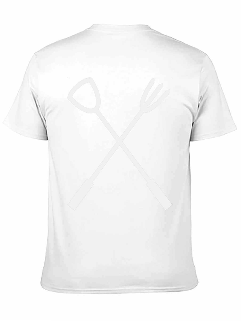 Gardening Tools Crossed T-Shirt - Black Cotton Tee