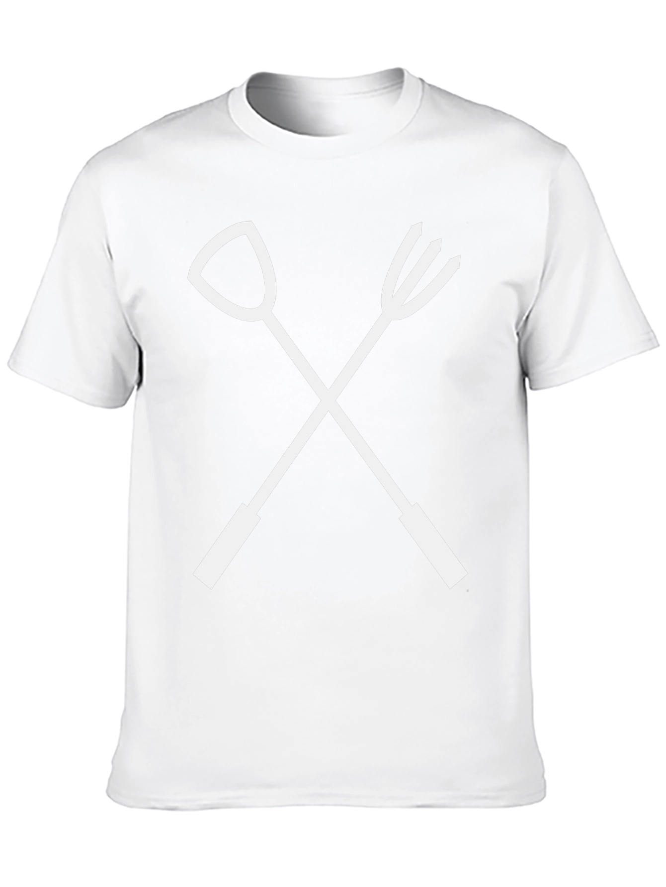 Gardening Tools Crossed T-Shirt - Black Cotton Tee