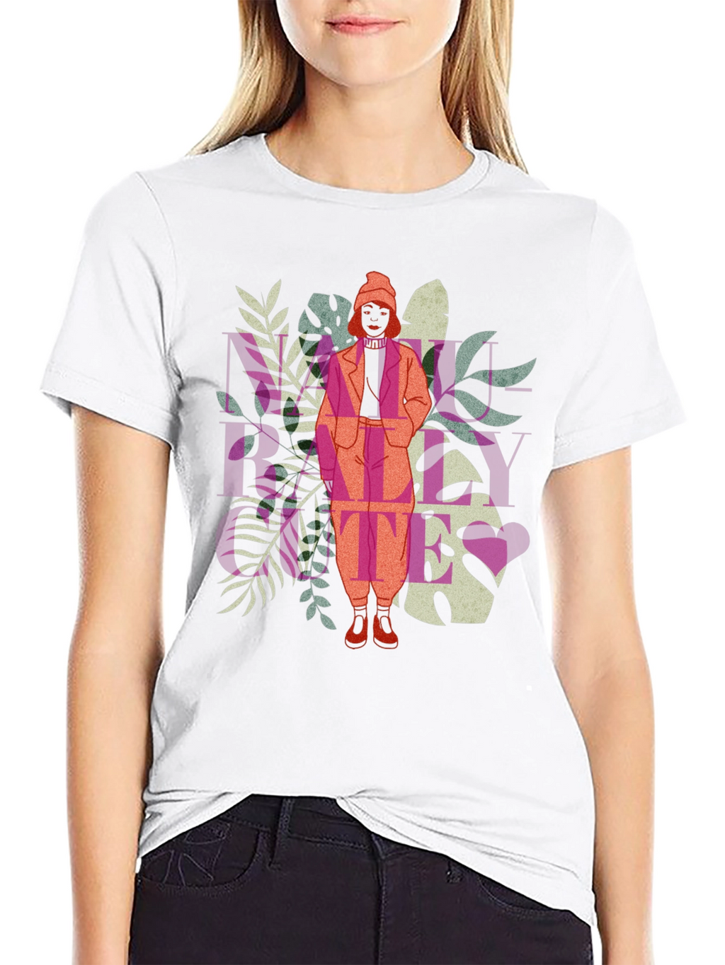 Trendy Woman Graphic Tee - Black