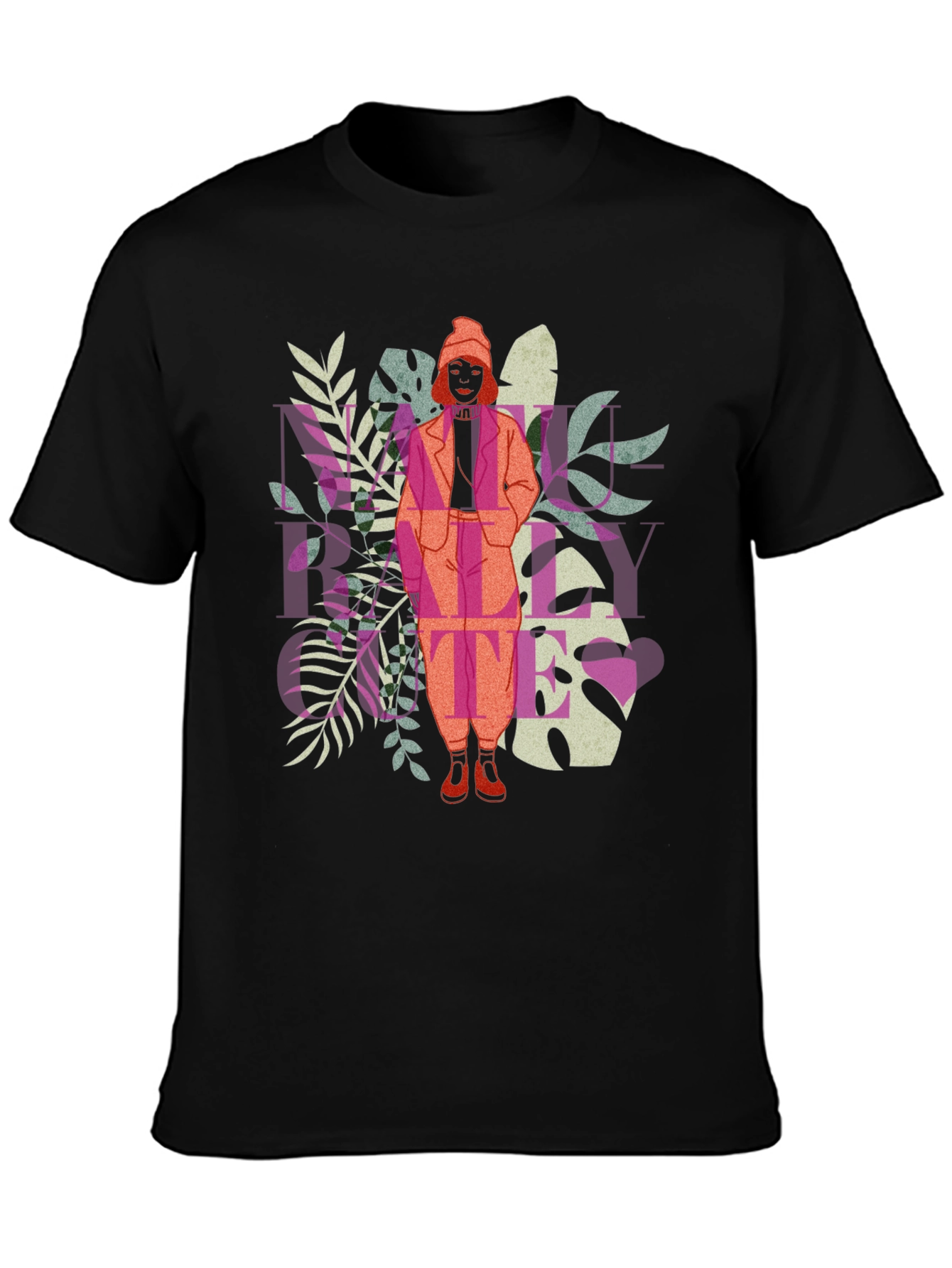 Trendy Woman Graphic Tee - Black