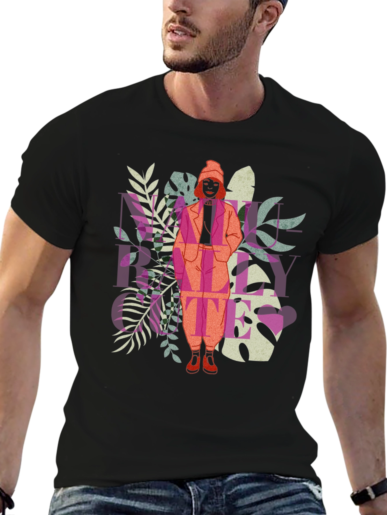 Trendy Woman Graphic Tee - Black