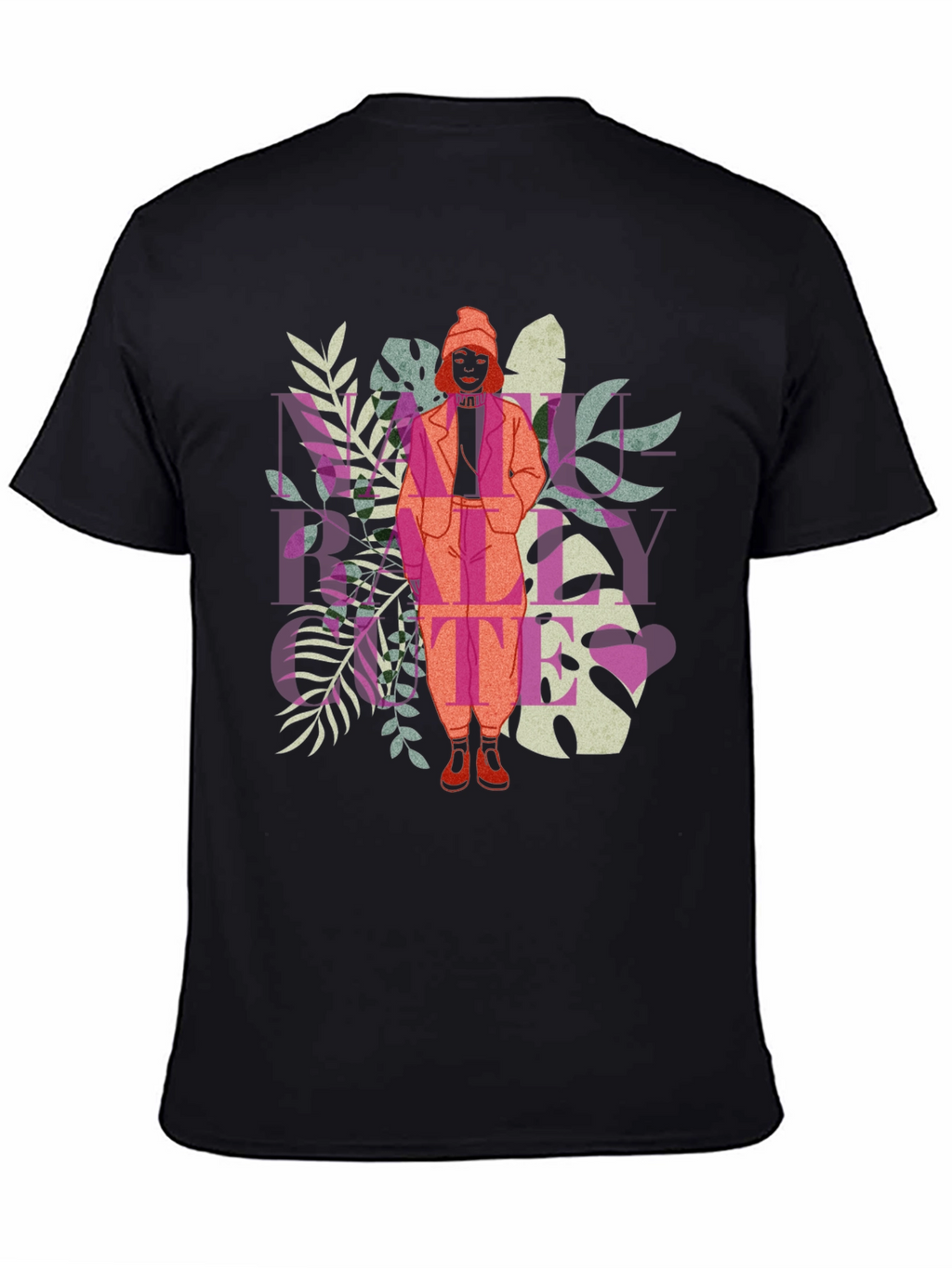 Trendy Woman Graphic Tee - Black