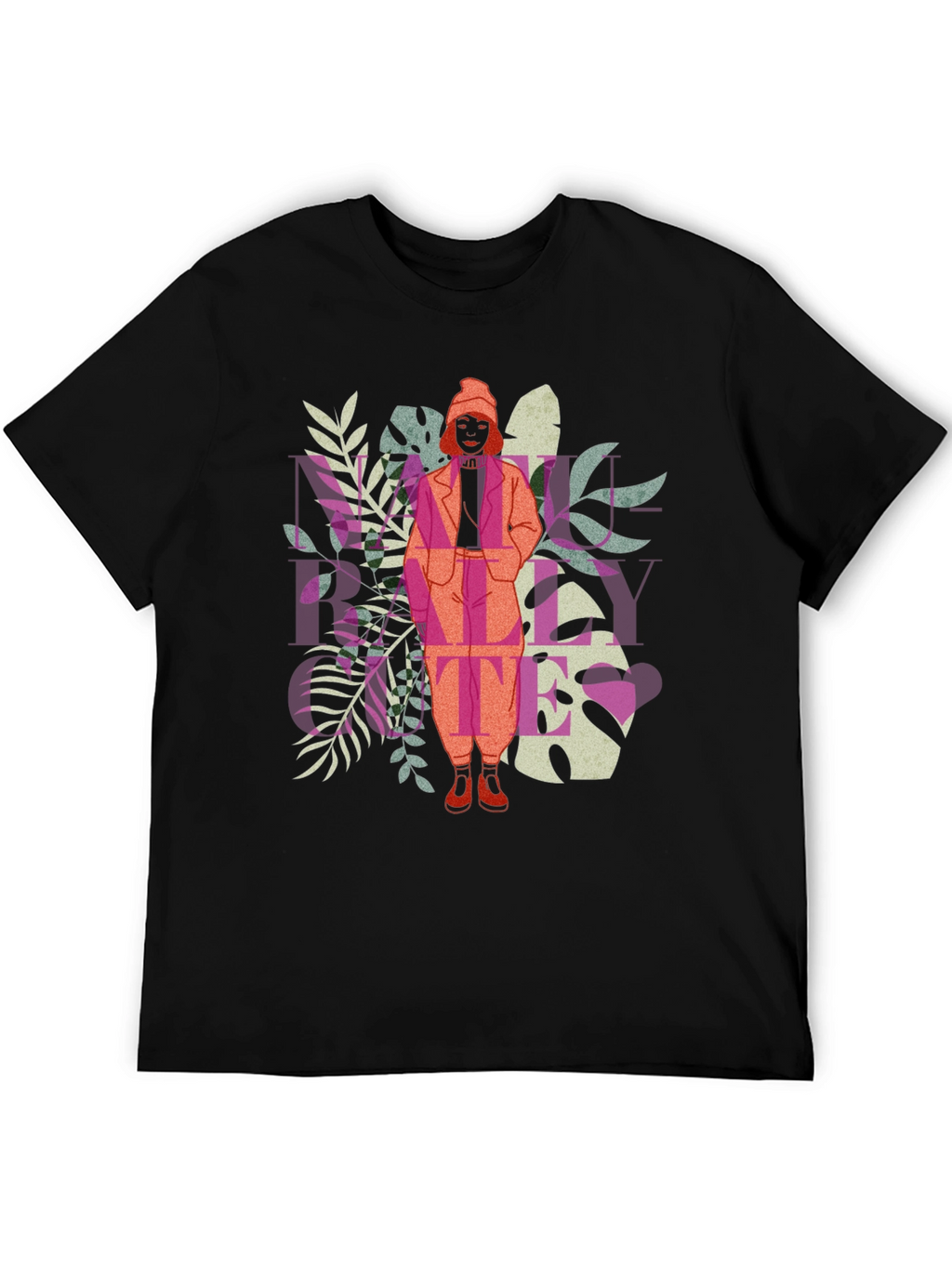 Trendy Woman Graphic Tee - Black