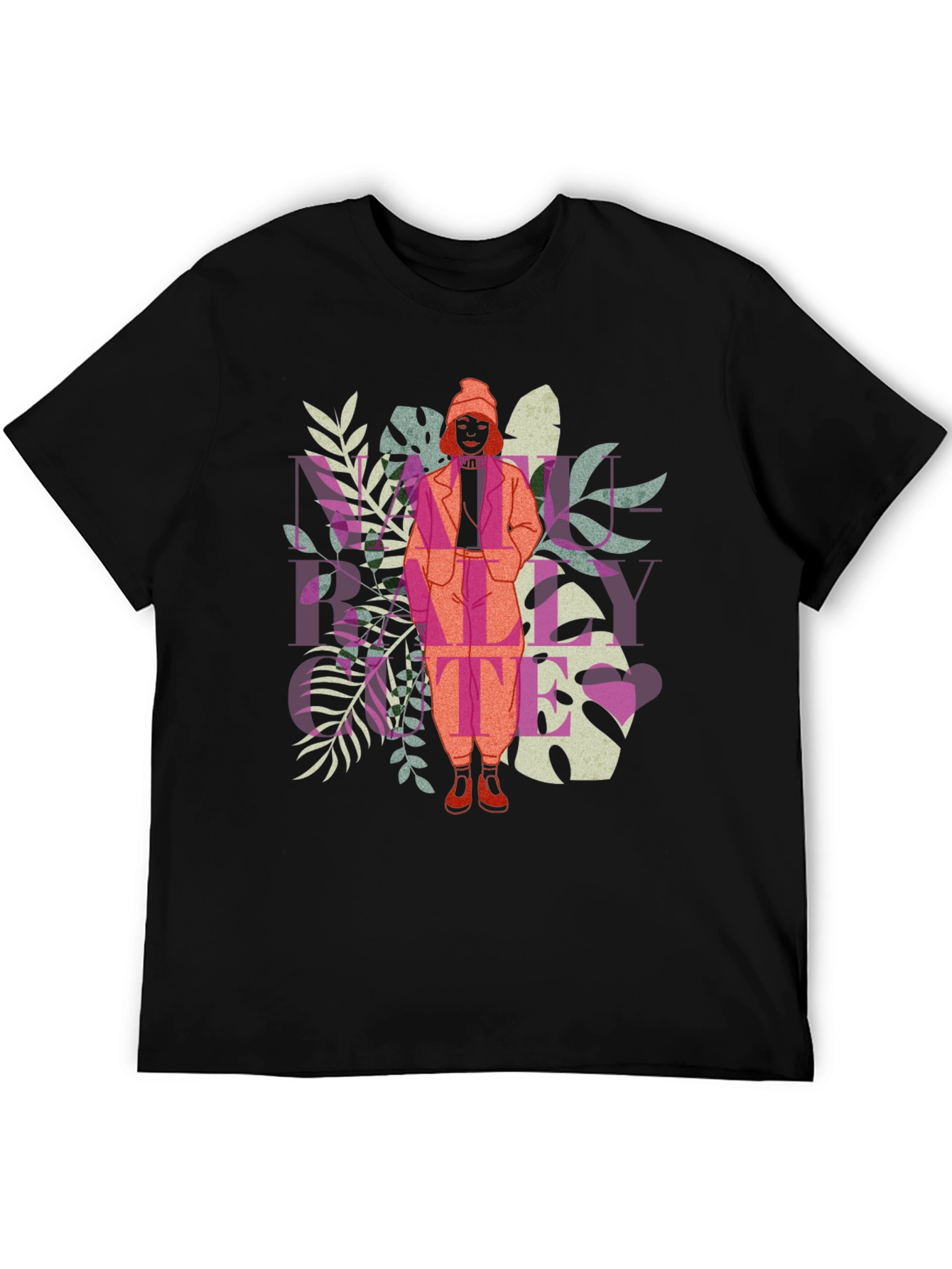 Trendy Woman Graphic Tee - Black