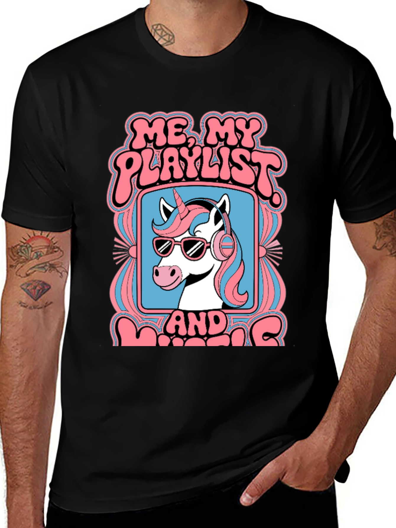Unicorn Playlist Graphic Tee