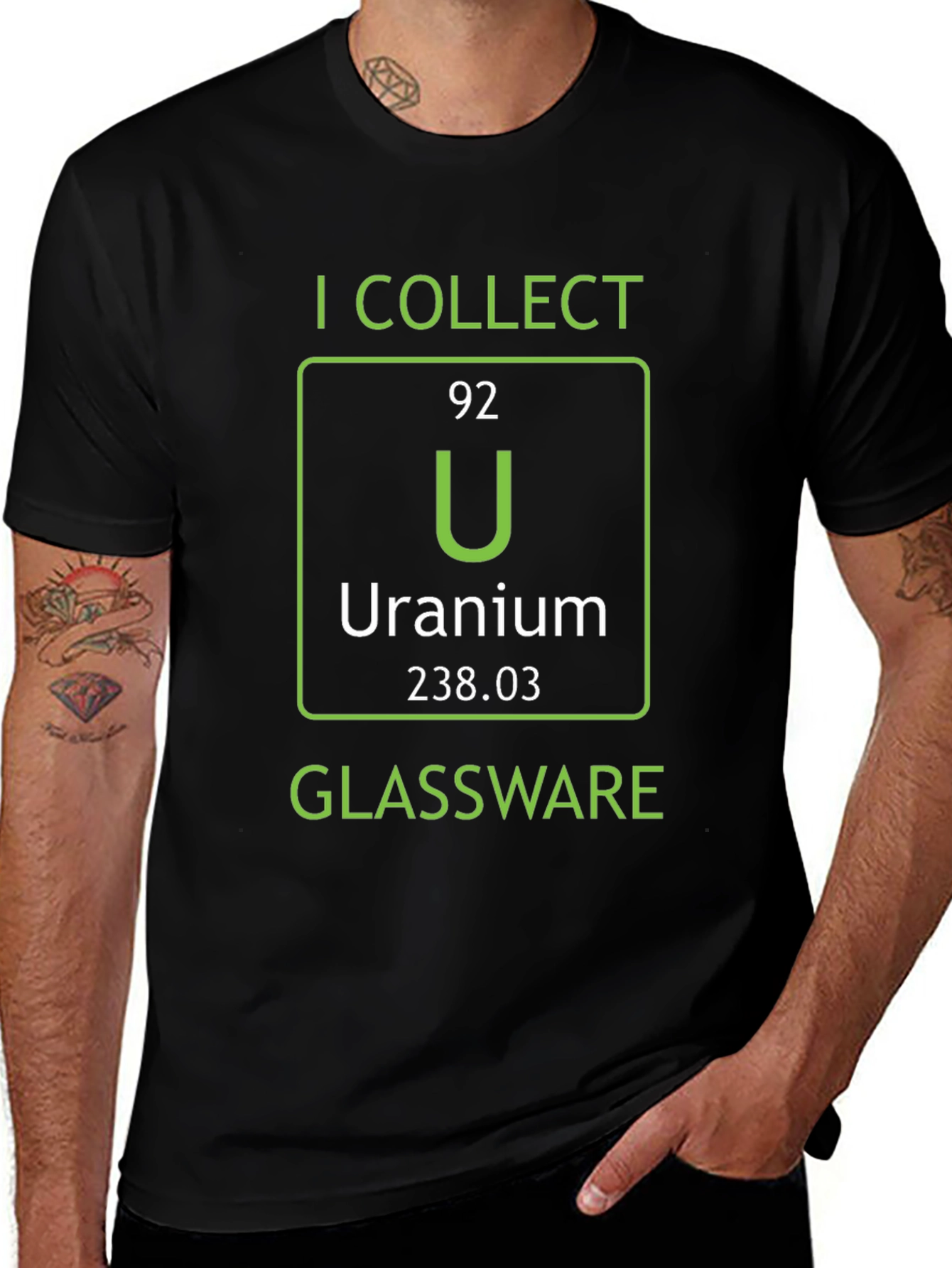 I Collect Uranium Glassware T-Shirt Science Humor
