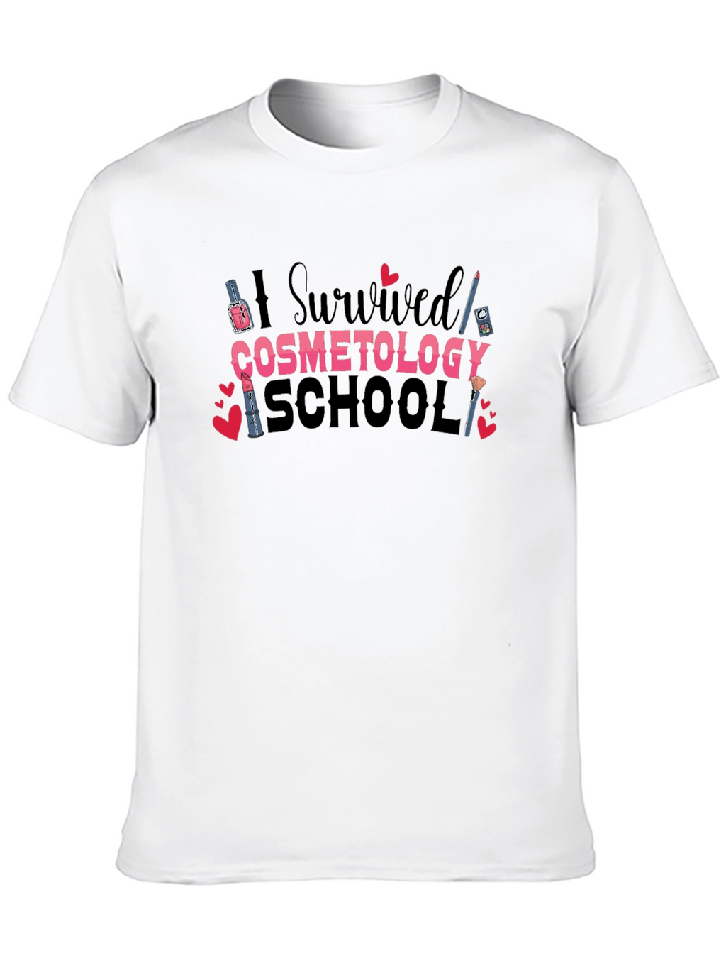 I Survived Cosmetology School Black T-Shirt