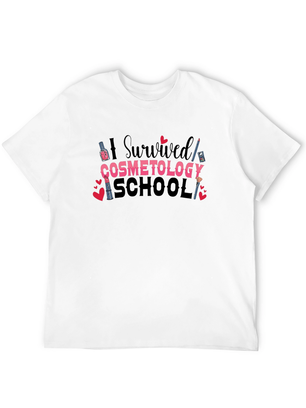 I Survived Cosmetology School Black T-Shirt