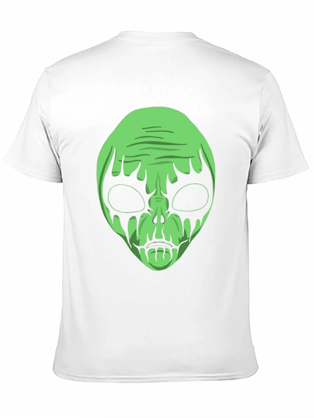 Green Alien Graphic Black T-Shirt
