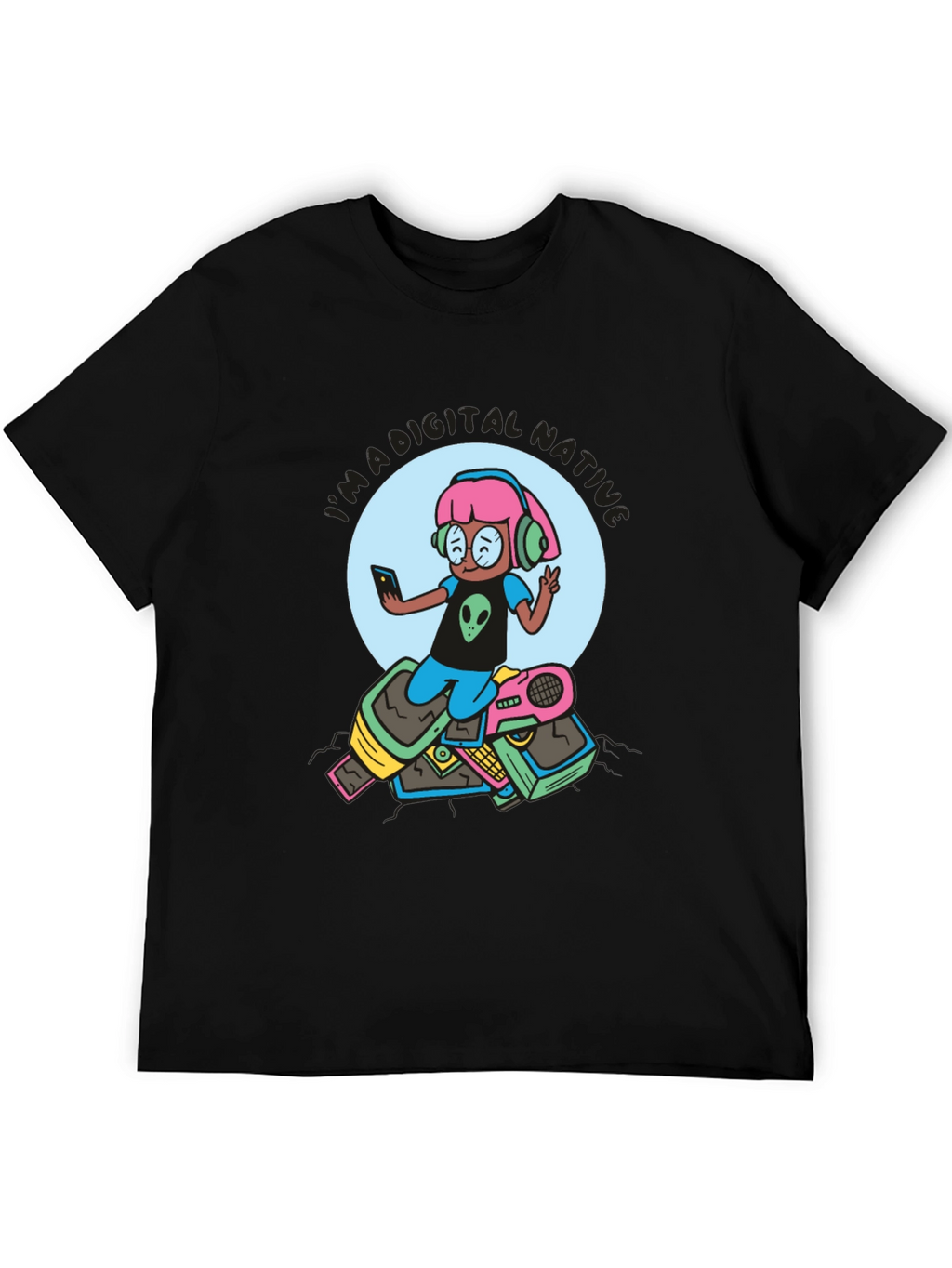 Digital Native Graphic Tee - Retro Tech Fun