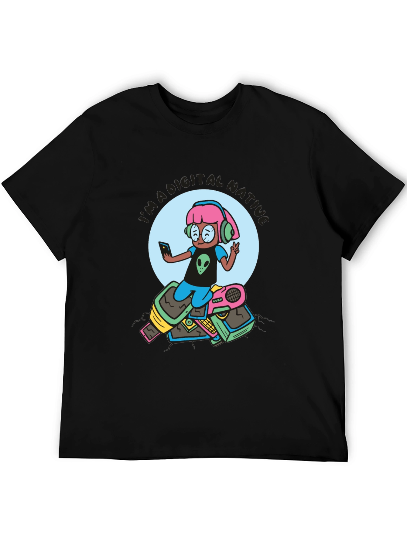 Digital Native Graphic Tee - Retro Tech Fun