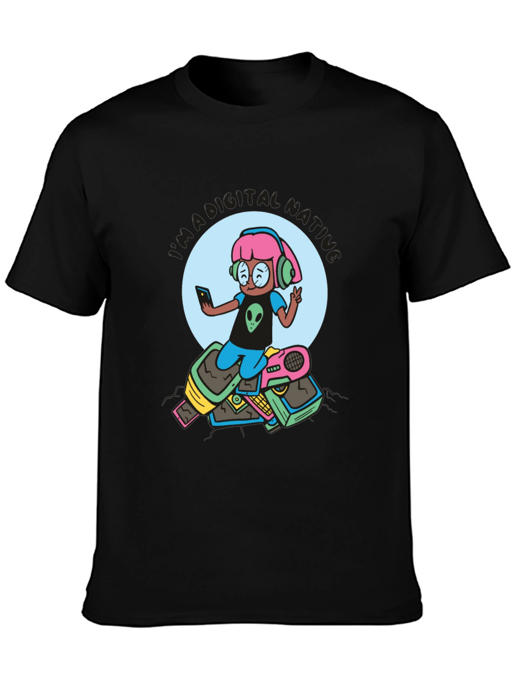 Digital Native Graphic Tee - Retro Tech Fun