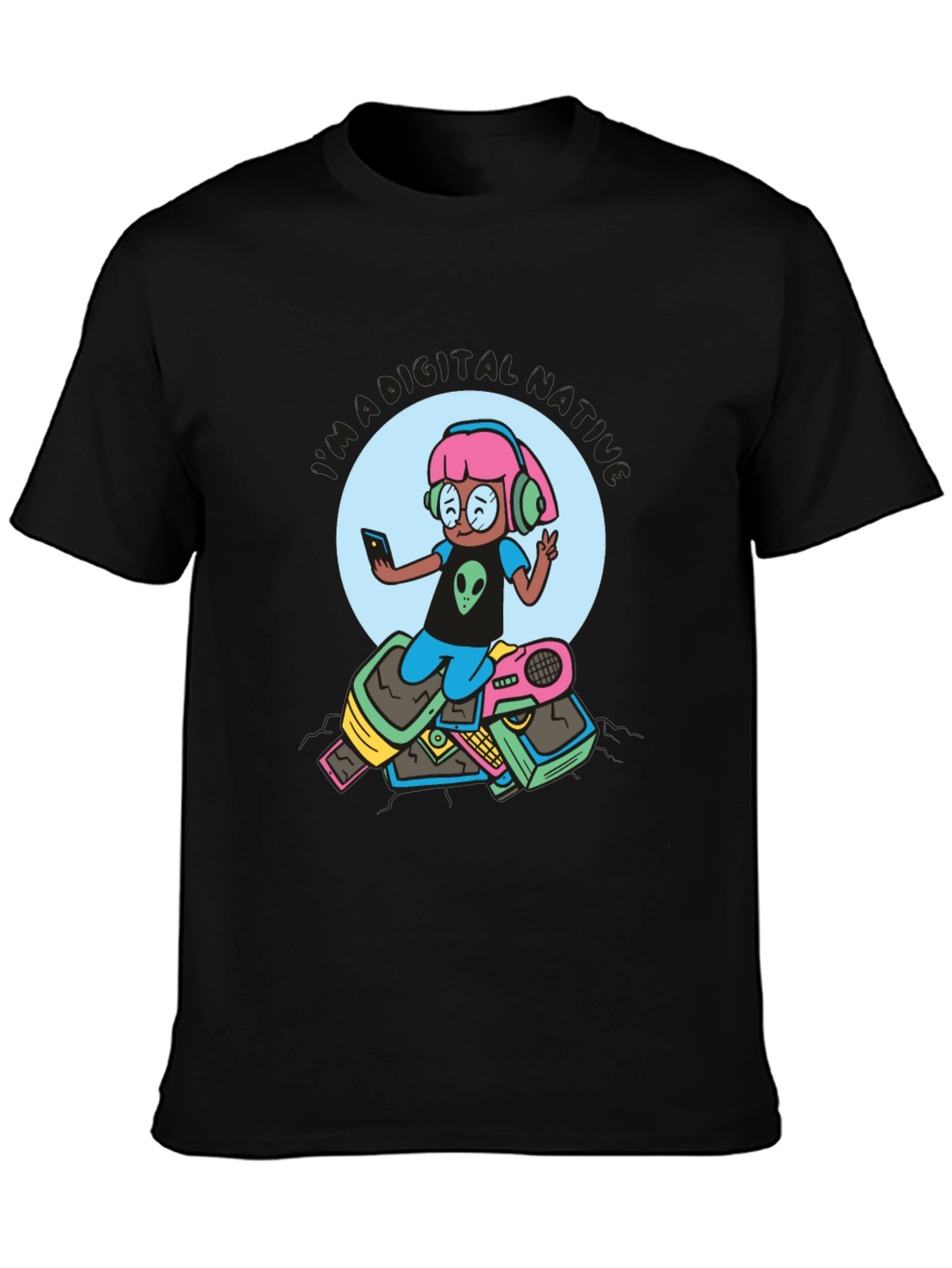 Digital Native Graphic Tee - Retro Tech Fun
