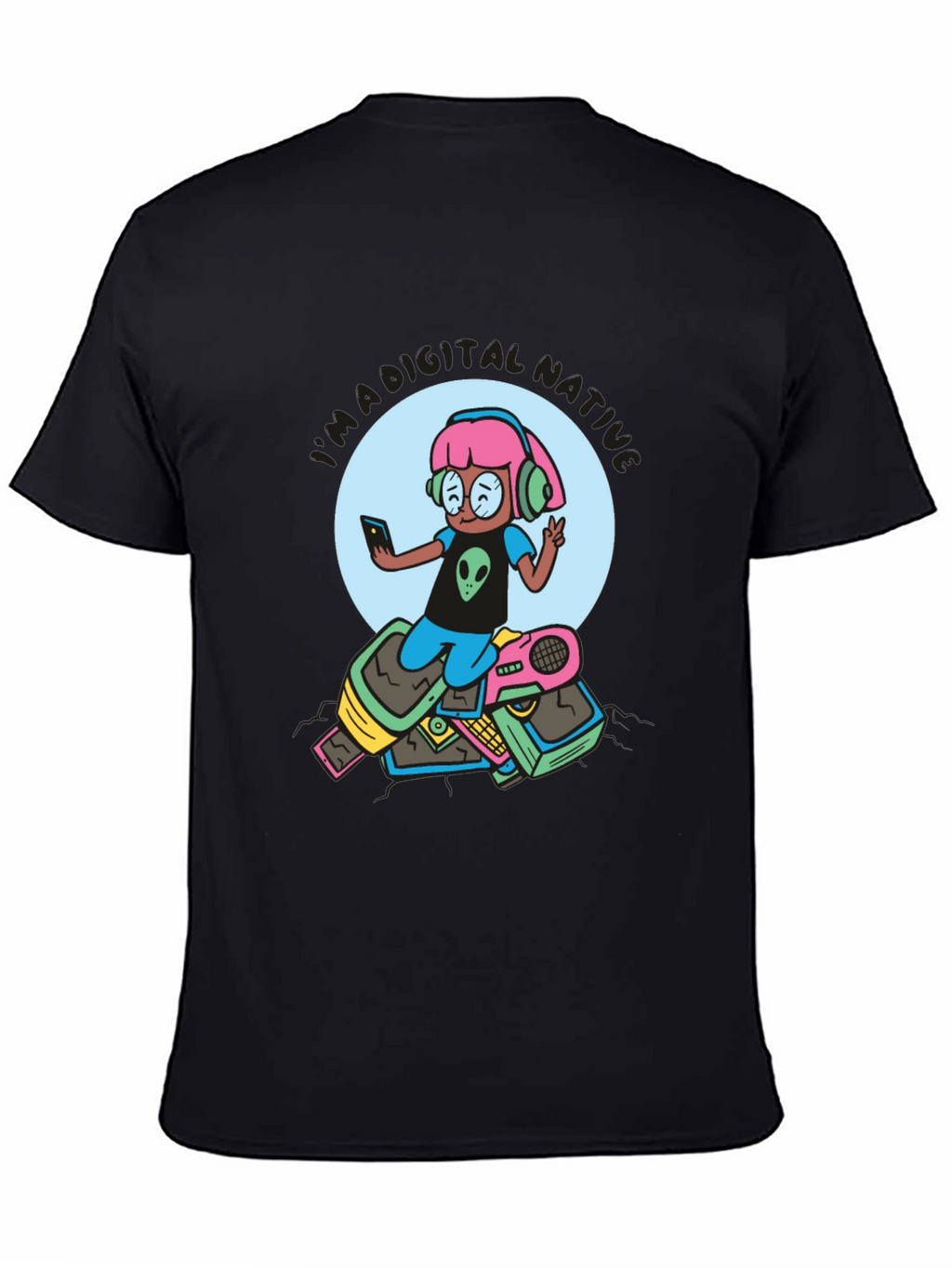 Digital Native Graphic Tee - Retro Tech Fun