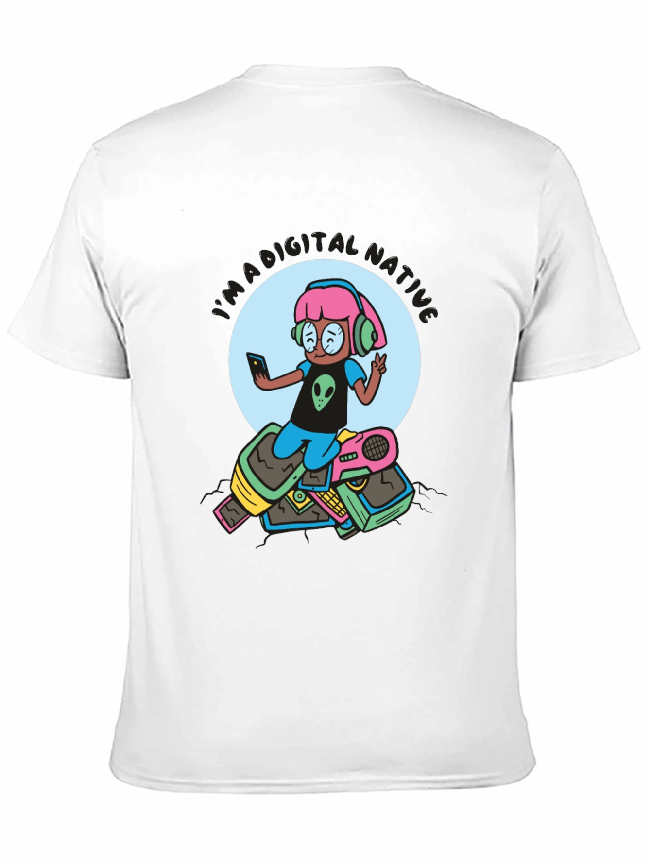 Digital Native Graphic Tee - Retro Tech Fun