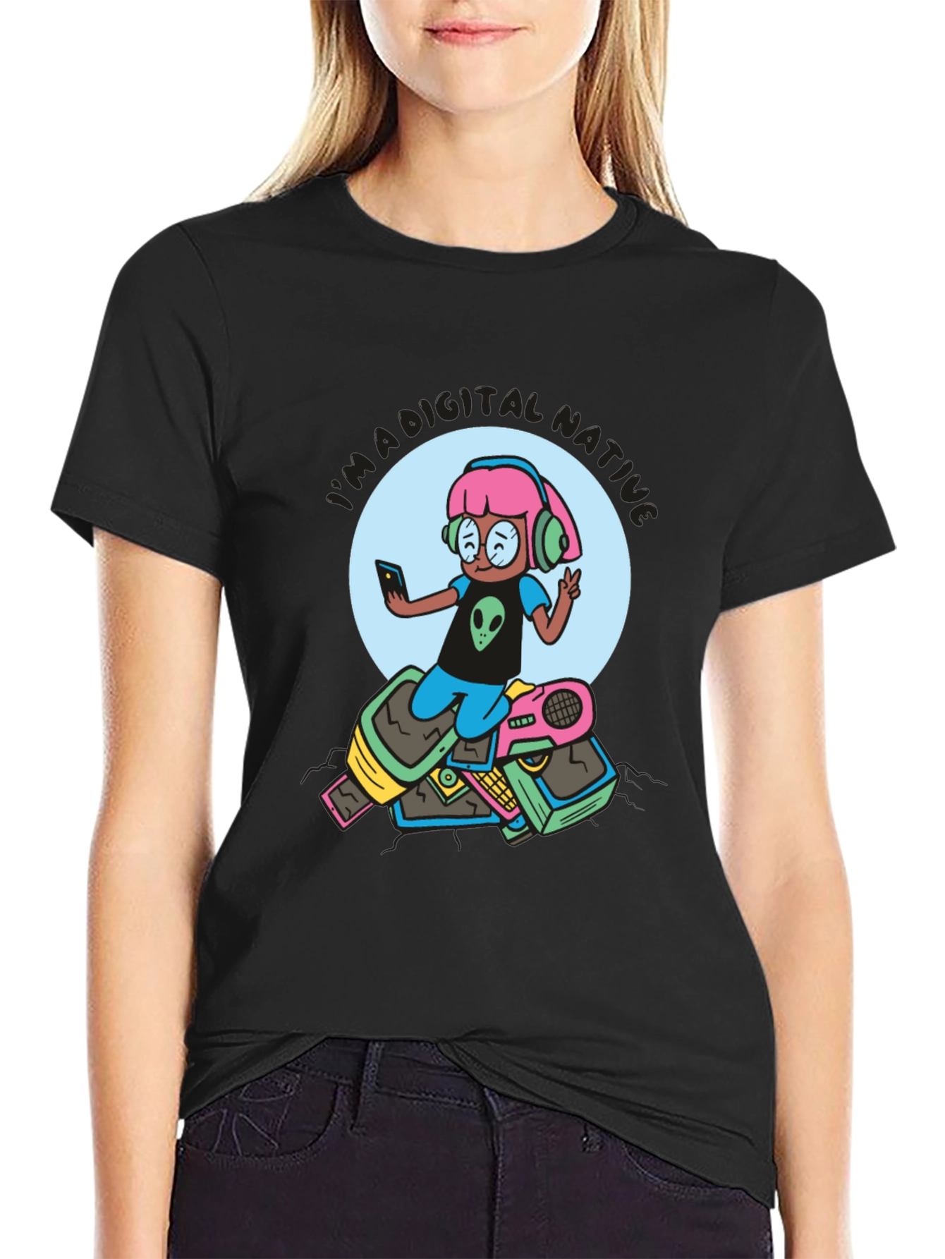Digital Native Graphic Tee - Retro Tech Fun