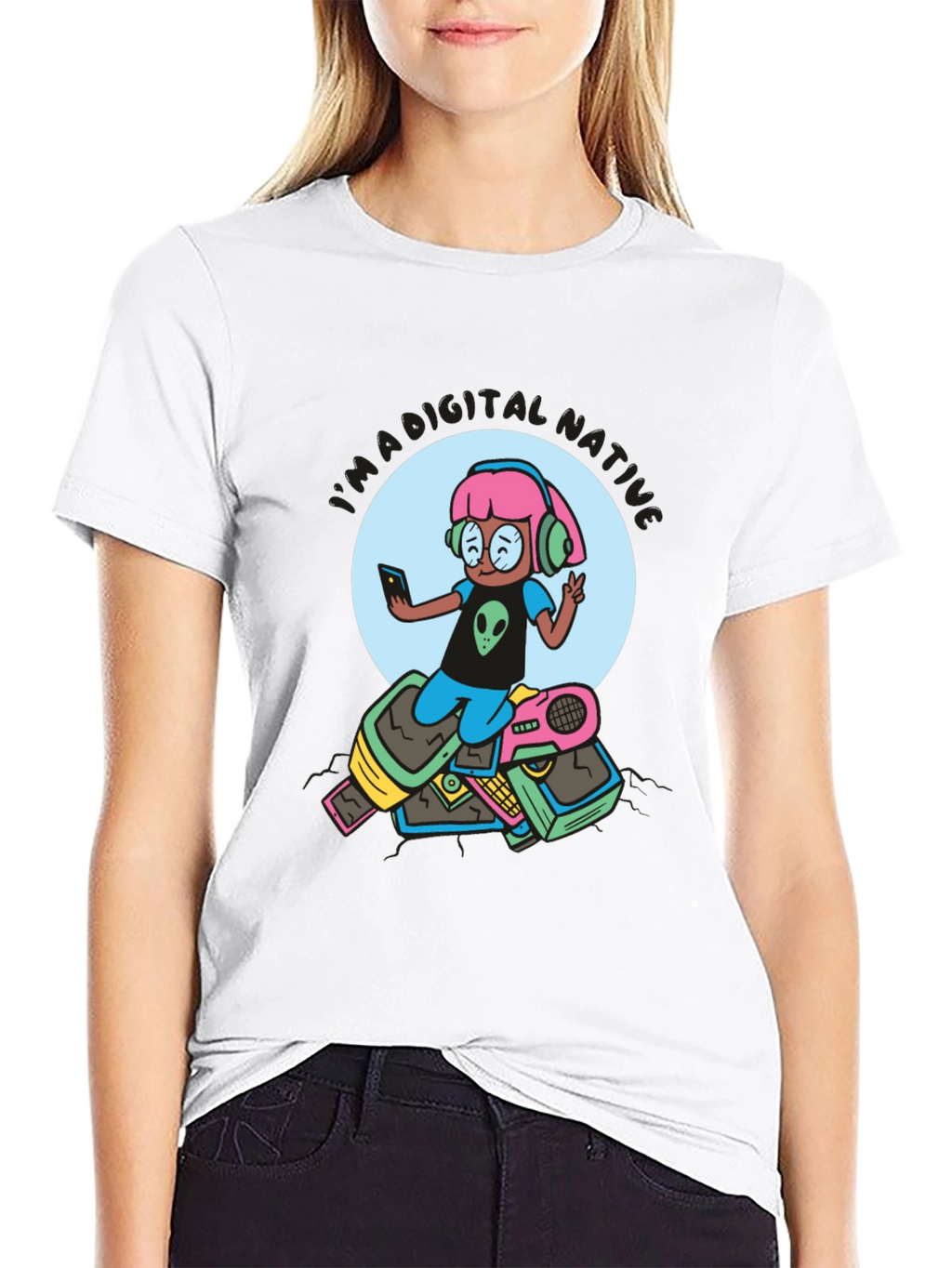 Digital Native Graphic Tee - Retro Tech Fun