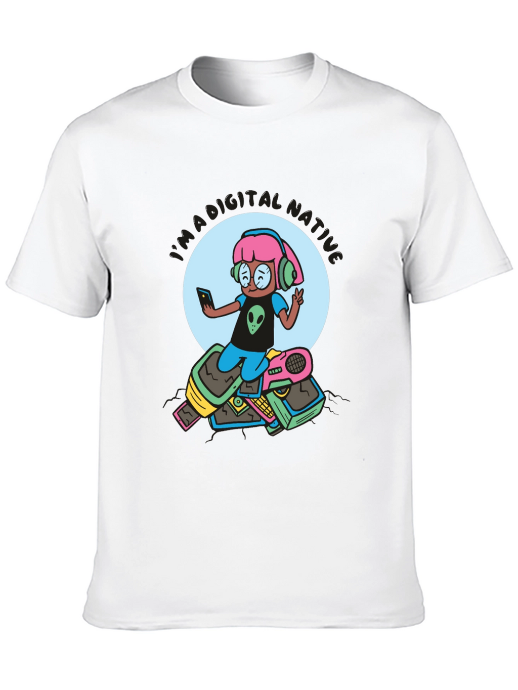 Digital Native Graphic Tee - Retro Tech Fun
